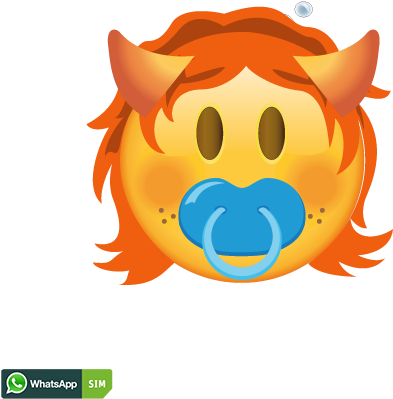 Lustiges Emoji Mit Sommersprossen Und Schnuller - Mascot Clipart (1200x628), Png Download