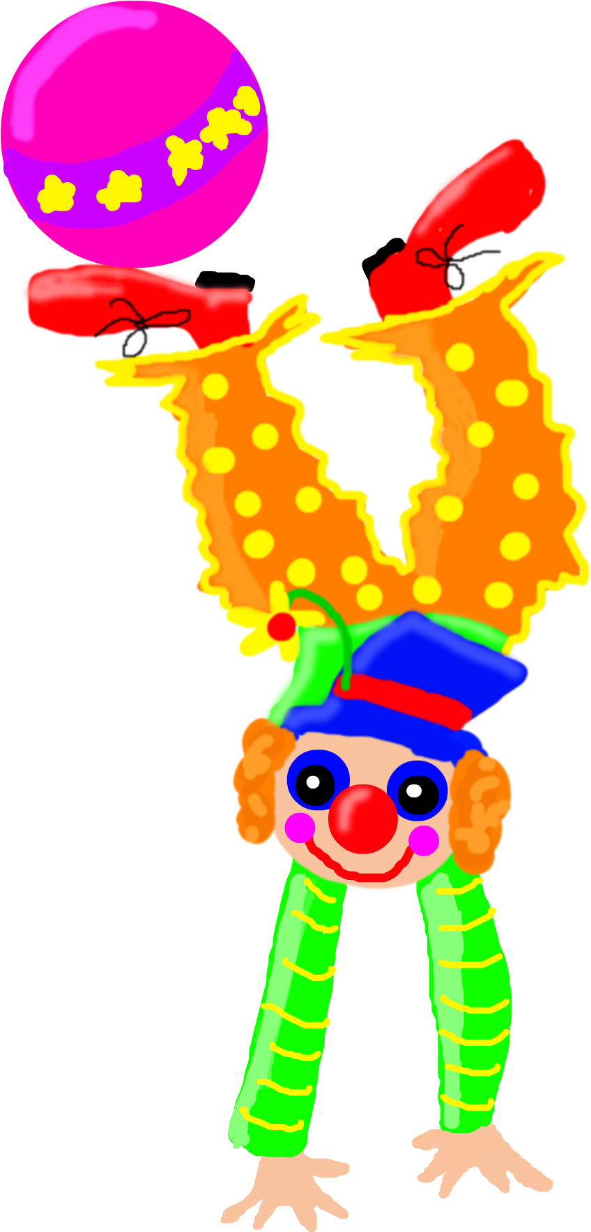 Clown Clipart - Upside Down - Png Download (986x1766), Png Download
