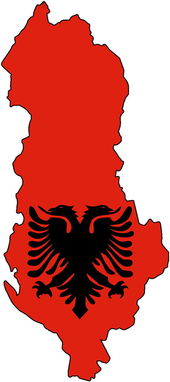 Albania Flag Clipart Greece - Albania Flag And Map - Png Download (720x720), Png Download