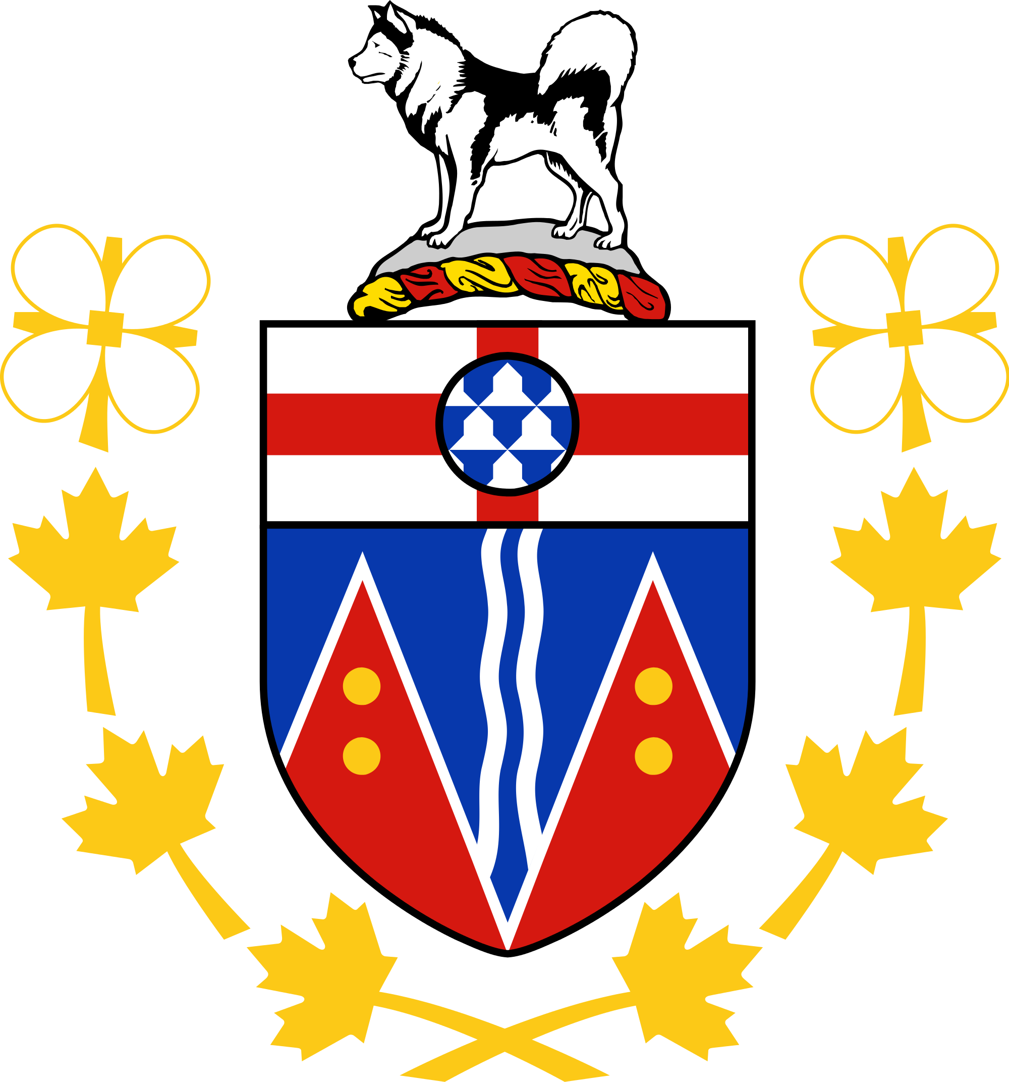 Coat Of Arms Flag For Yukon Canada Clipart (1200x1286), Png Download