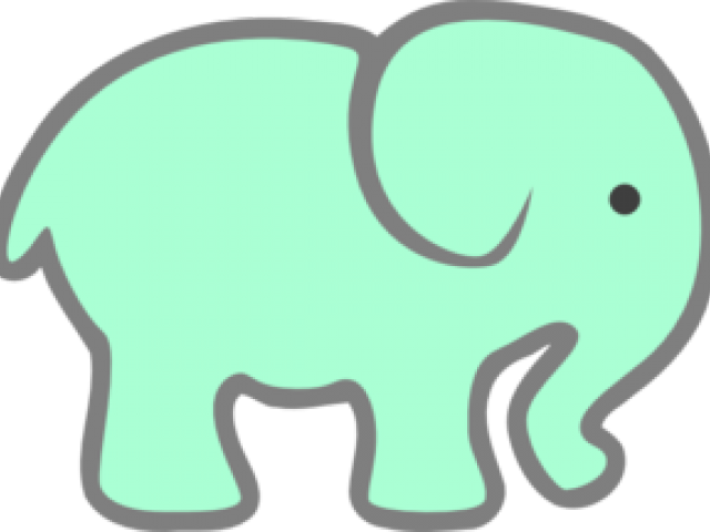 Elephant Clipart Simple - Clip Art - Png Download (640x480), Png Download