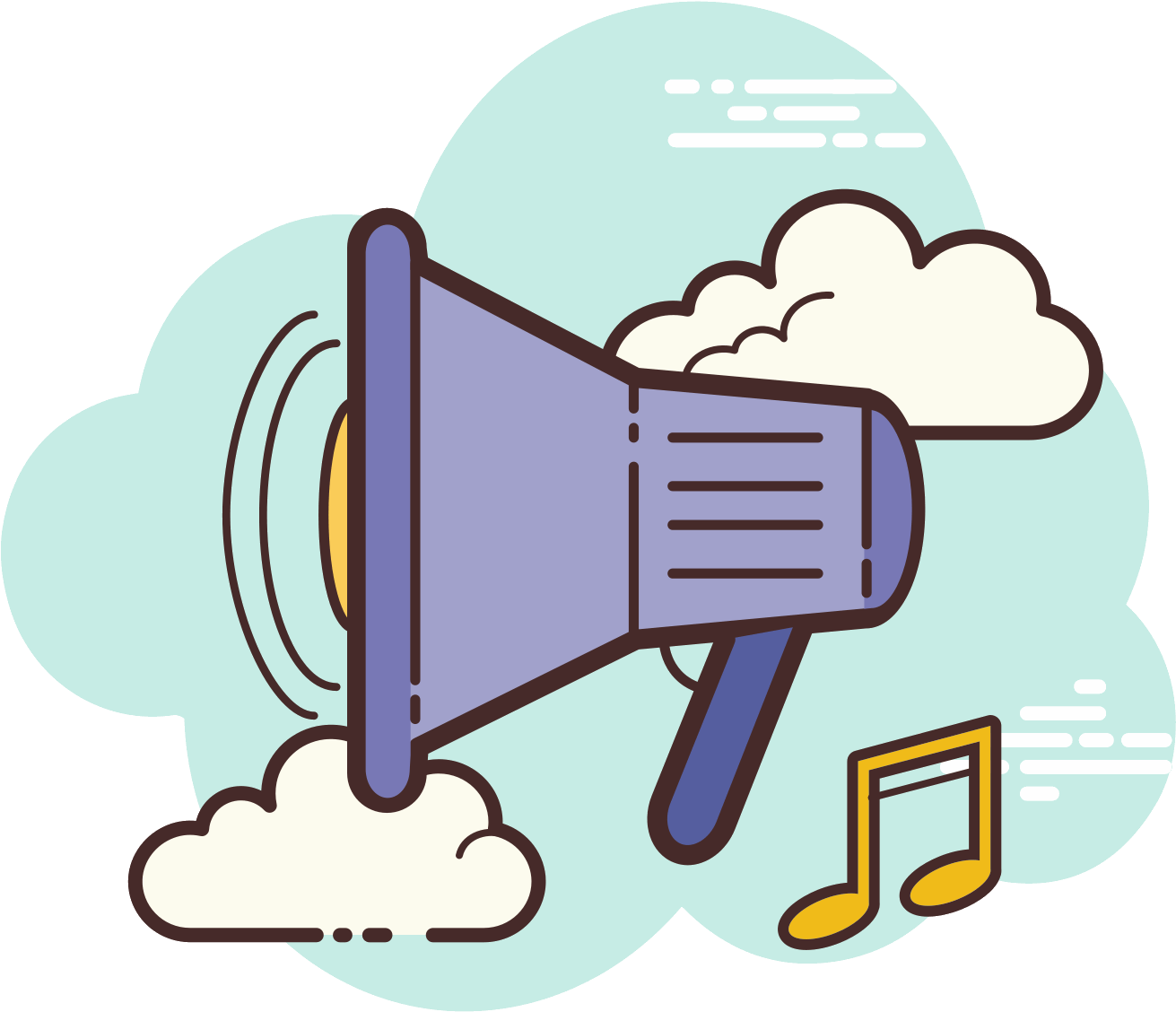 A Speaker Icon Is Represented With A Megaphone Shaped - Bug Flat Icon Png Clipart (1600x1600), Png Download