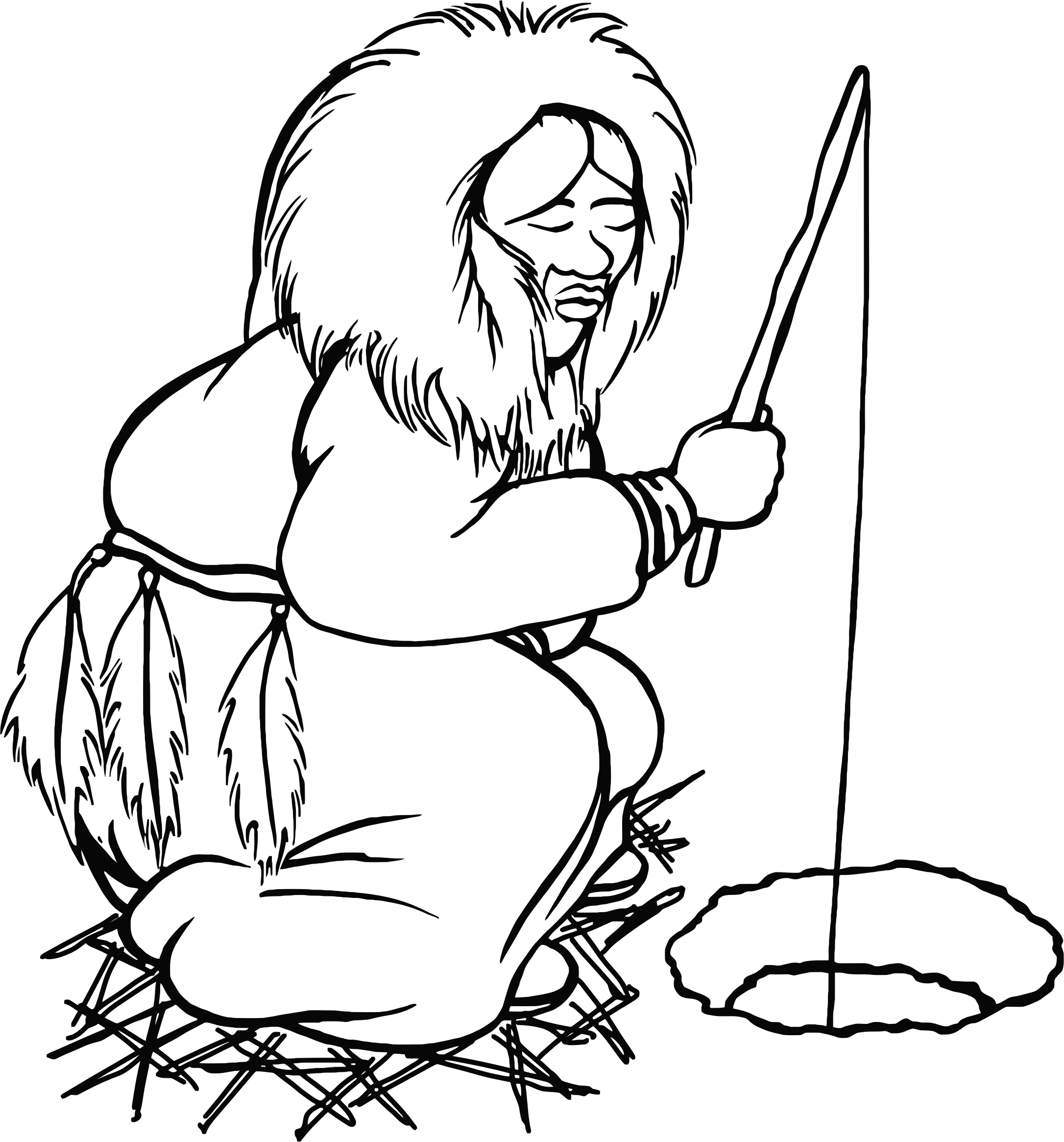 Big Image - Inuit Clip Art Black And White - Png Download (2172x2330), Png Download