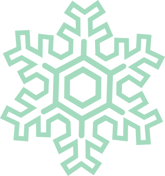 Snowflake Clipart With Black Background - Png Download (564x599), Png Download