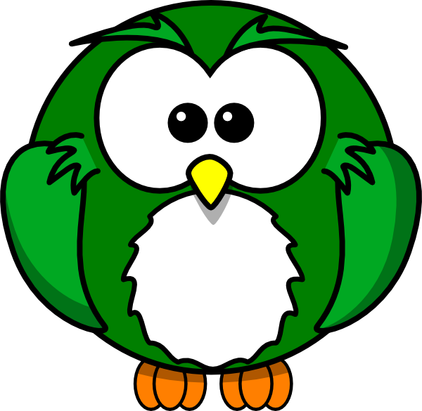 Green Owl Clip Art - Cartoon Owl Shower Curtain - Png Download (600x585), Png Download
