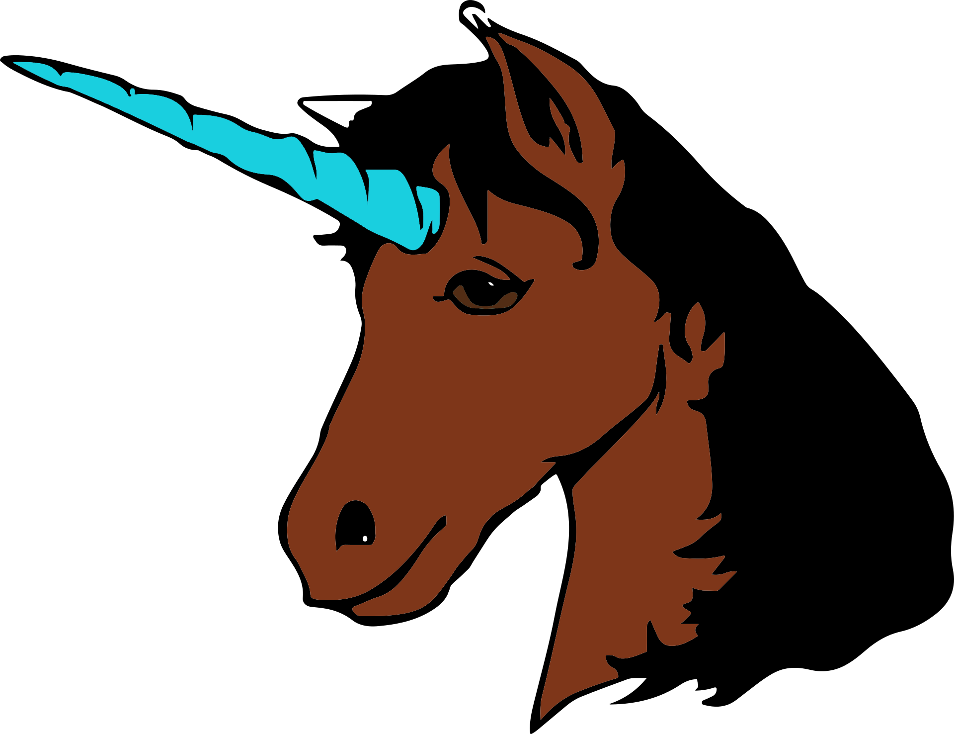 Zoomview0 Likes - Unicorn Horse Head Svg Clipart (1920x1476), Png Download