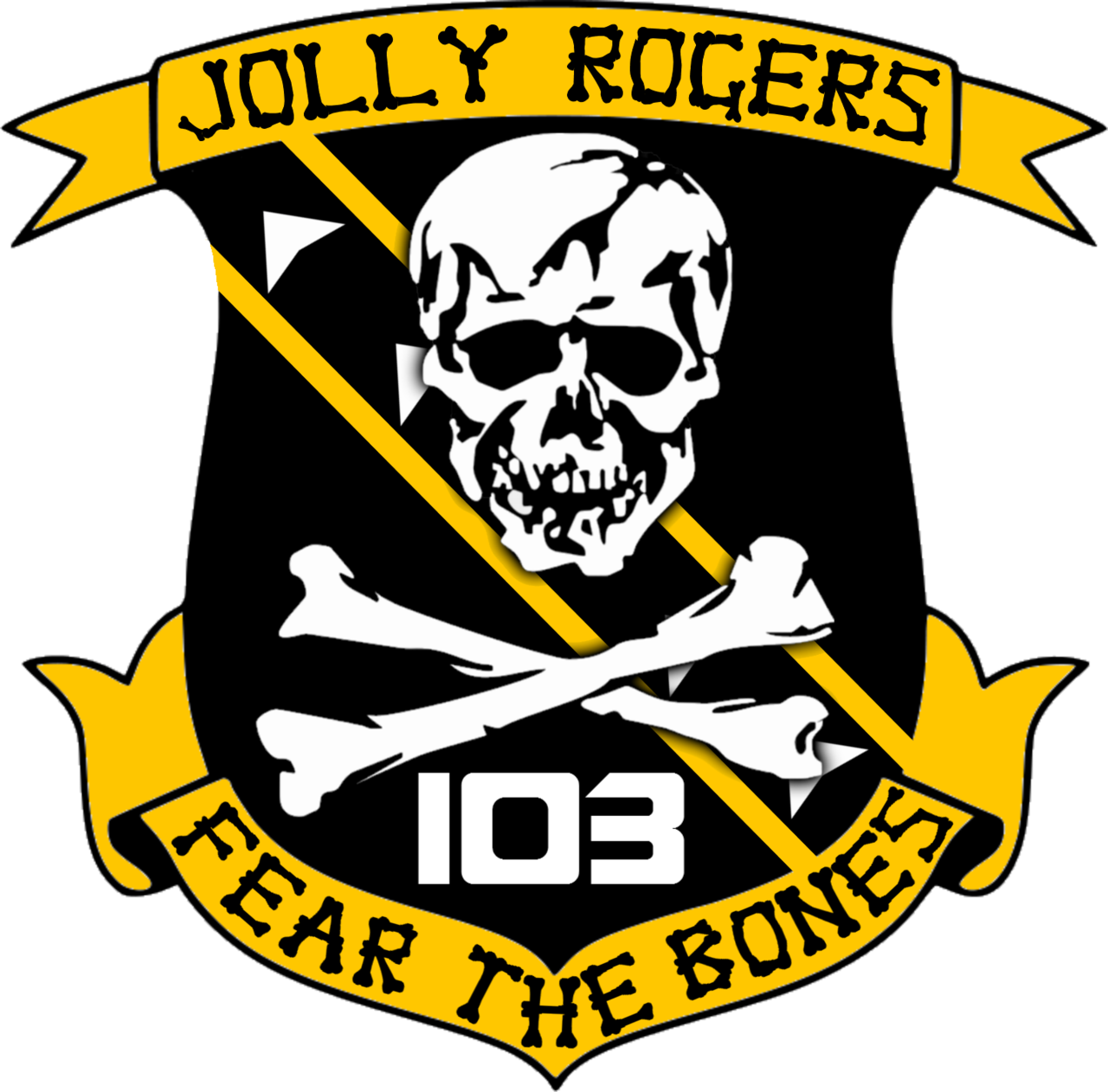Bsg Vfs-103 Jolly Rogers Squadron Insignia By Viperaviator - Jolly Rogers Squadron Logo Clipart (1280x1262), Png Download