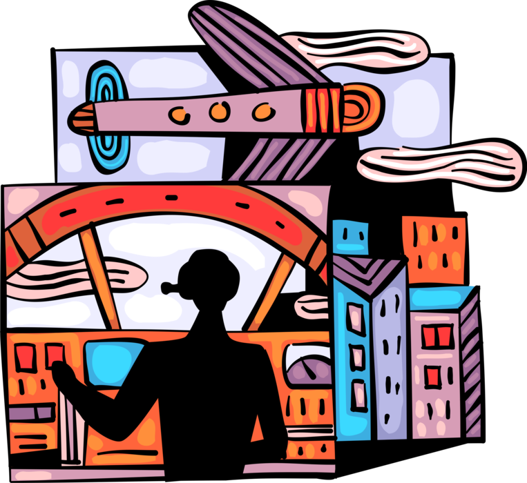 Airport Vector Cartoon Png Clip Black And White Download - Cartoon Transparent Png (763x700), Png Download