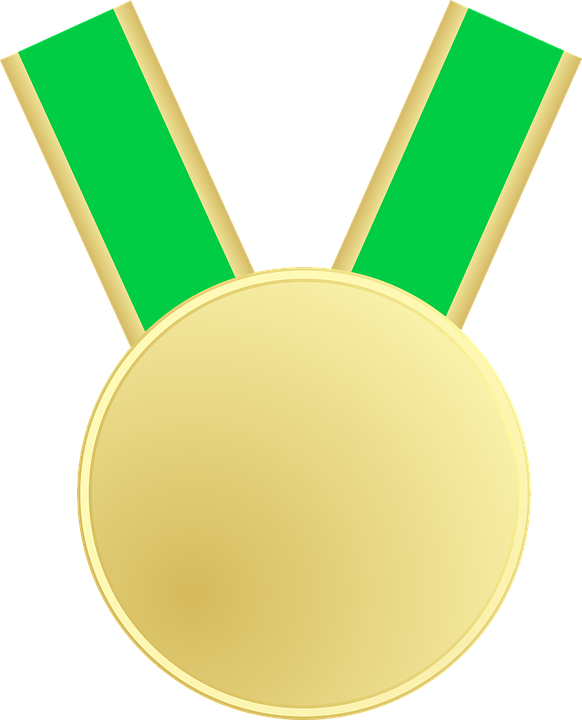 Gold Medal Png - Medalla Verde Png Clipart (582x720), Png Download