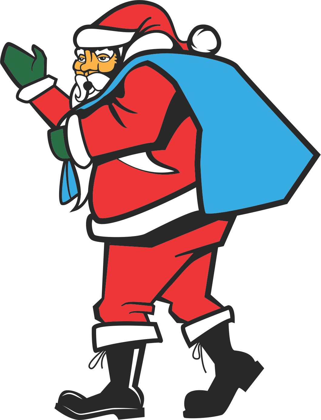 Vector Santa File Clip Art Transparent - Santa Claus - Png Download (1059x1386), Png Download