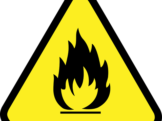 Tags - Risk Of Fire Sign Clipart (640x480), Png Download