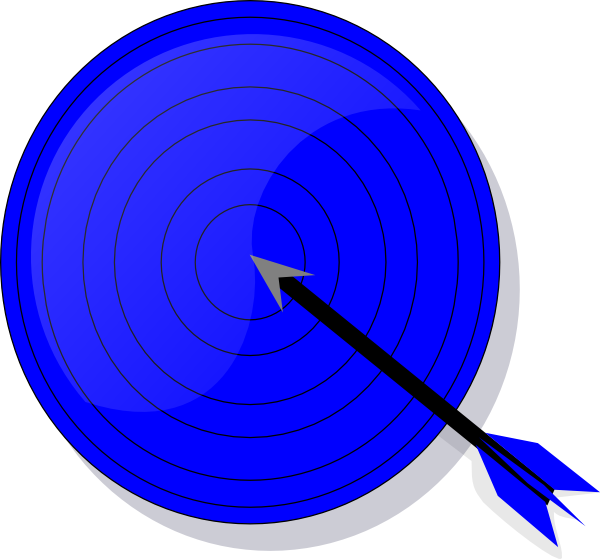 Blue Target Svg Clip Arts 600 X 559 Px - Png Download (600x559), Png Download