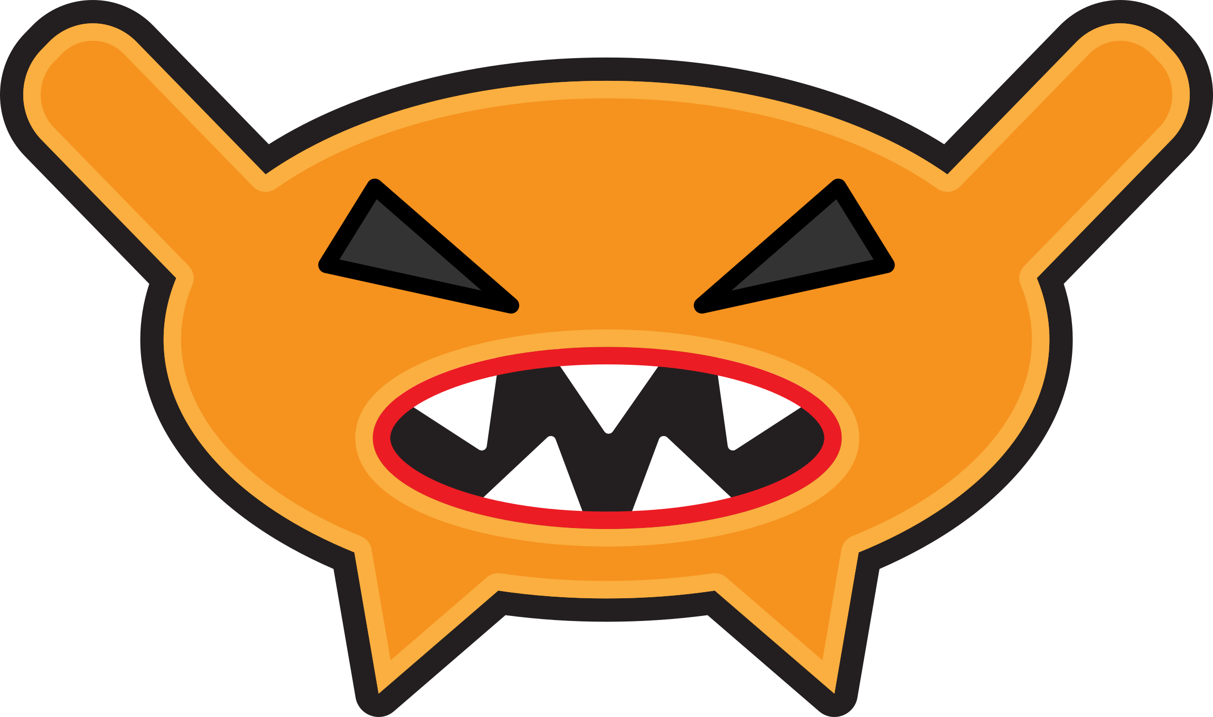 Big Image - Cartoon Creatures Clipart (2400x1419), Png Download