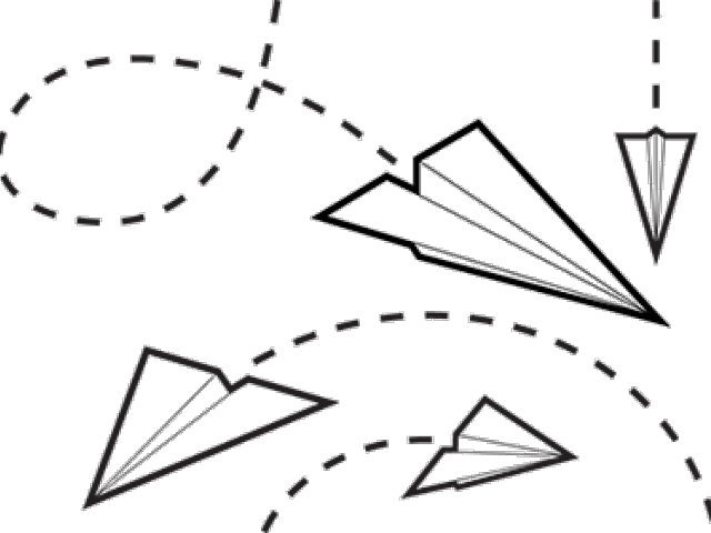 Paper Plane Flying Png Clipart (640x480), Png Download