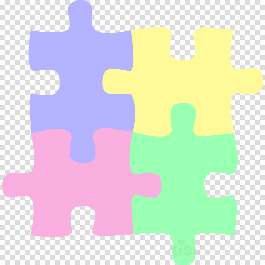 Pastel Puzzle Pieces Clipart Jigsaw Puzzles Clip Art - Animal World Country Kitchen Checkerboard Donkey All - Png Download (900x900), Png Download