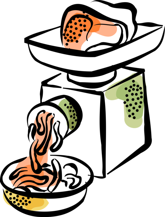Vector Illustration Of Kitchen Appliance Meat Grinder Meat Grinder