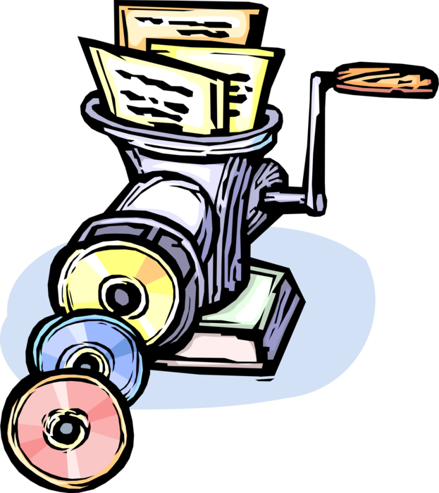 Vector Illustration Of Converting Printed Data To Digital Clipart (623x700), Png Download