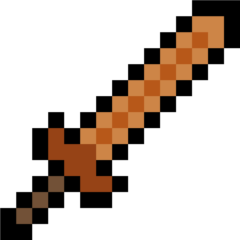 Copper Broadsword - 8 Bit Diamond Sword Clipart (1188x1188), Png Download