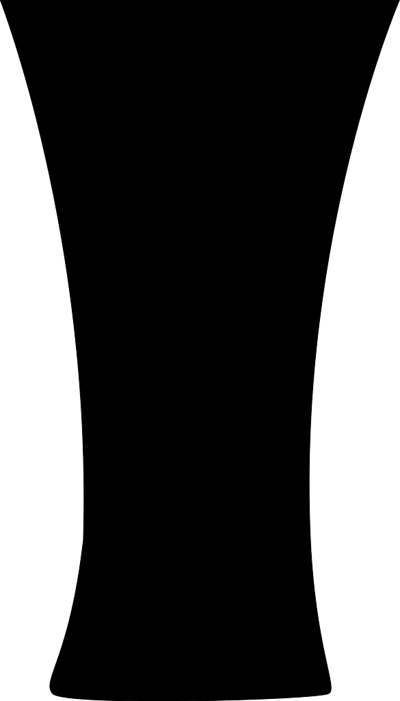 Pilsner Glass Silhouette - Highball Glass Silhouette Clipart (585x1024), Png Download