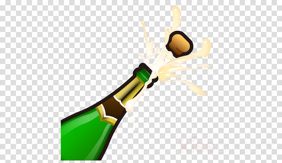 Emoji Bottle Png Clipart Champagne Bottle Clip Art - Make Up Brushes Clip Art Transparent Png (900x520), Png Download