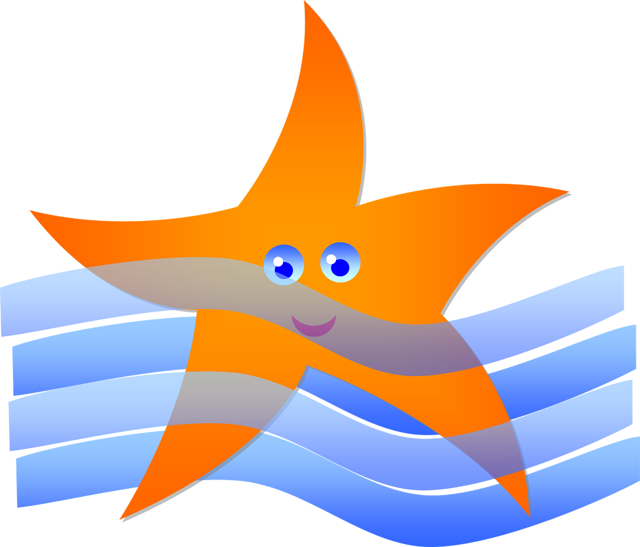 Fish Swimming In Money Jpg Library Techflourish - การ์ตูน ทะเล Png Clipart (1280x1095), Png Download