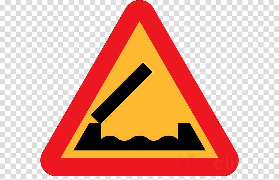 Bridge Road Sign Clipart Traffic Sign Warning Sign - Food Silhouette Png Transparent Png (900x580), Png Download
