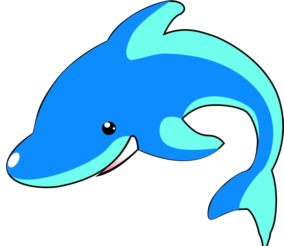 Cartoon Blue Whale Transprent Png Free Download - Dolphin Clipart (1010x859), Png Download