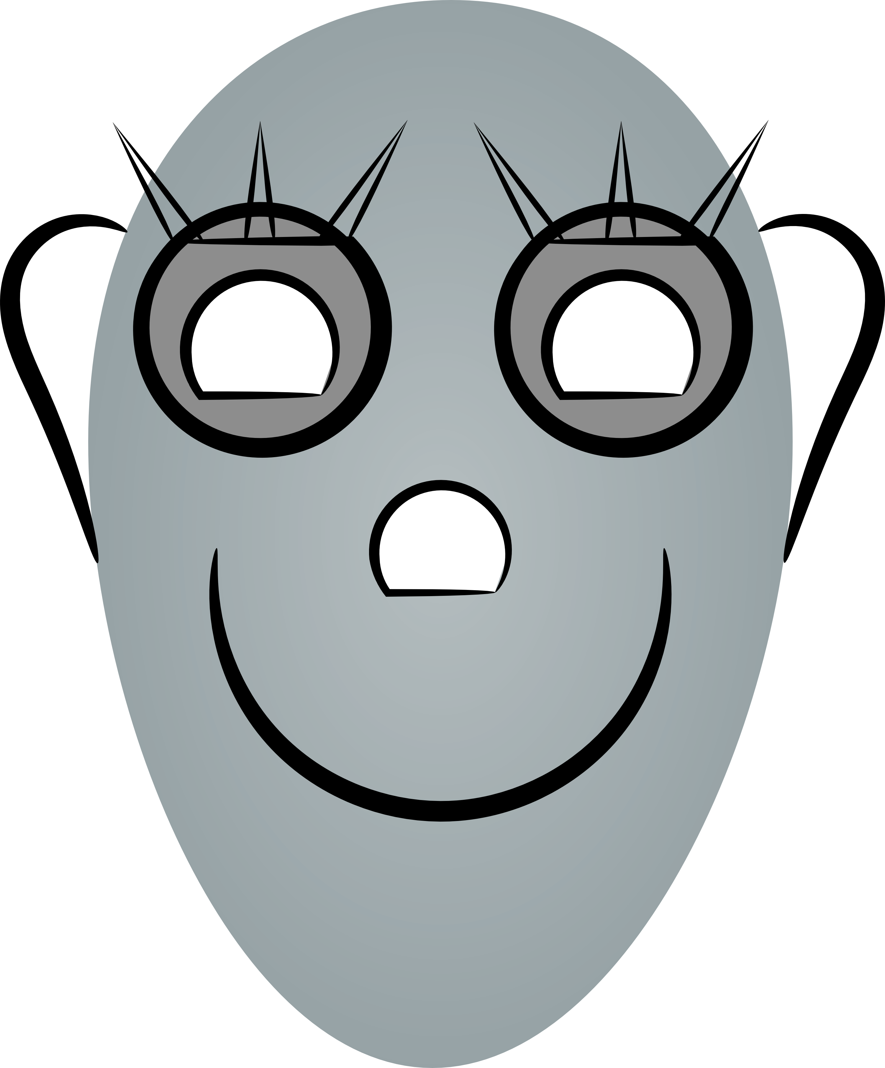 Robot Face Image - Smile Oval Shape Clipart - Png Download (3000x3619), Png Download