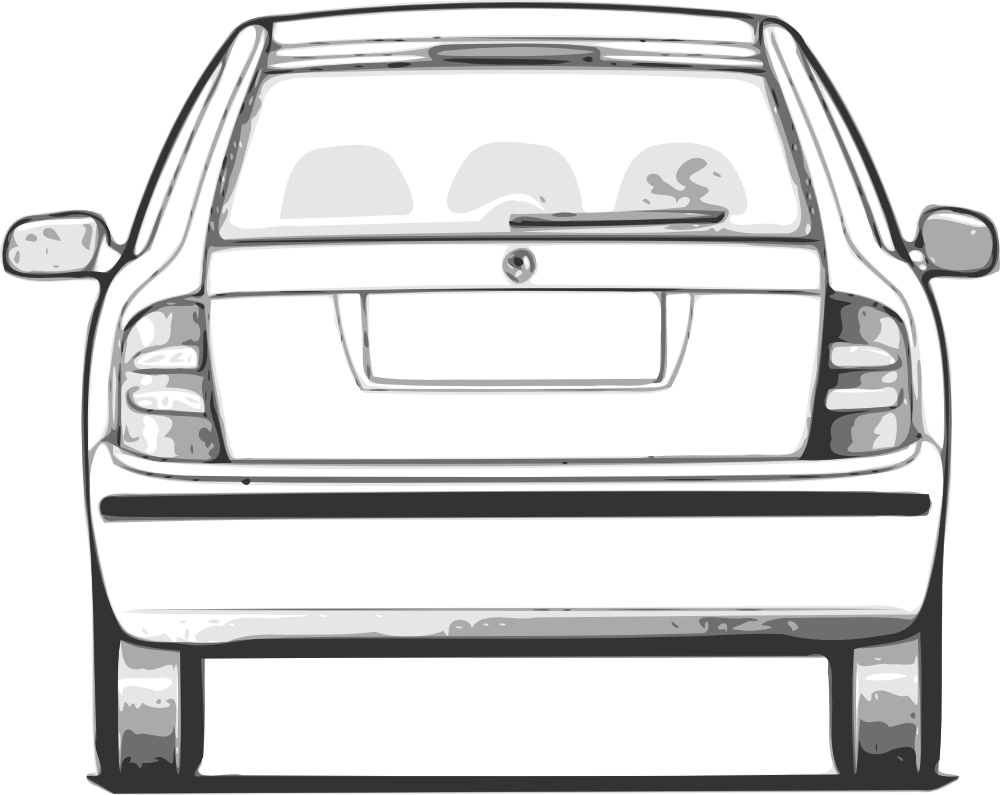 Fabia - Back View Clipart (1000x795), Png Download