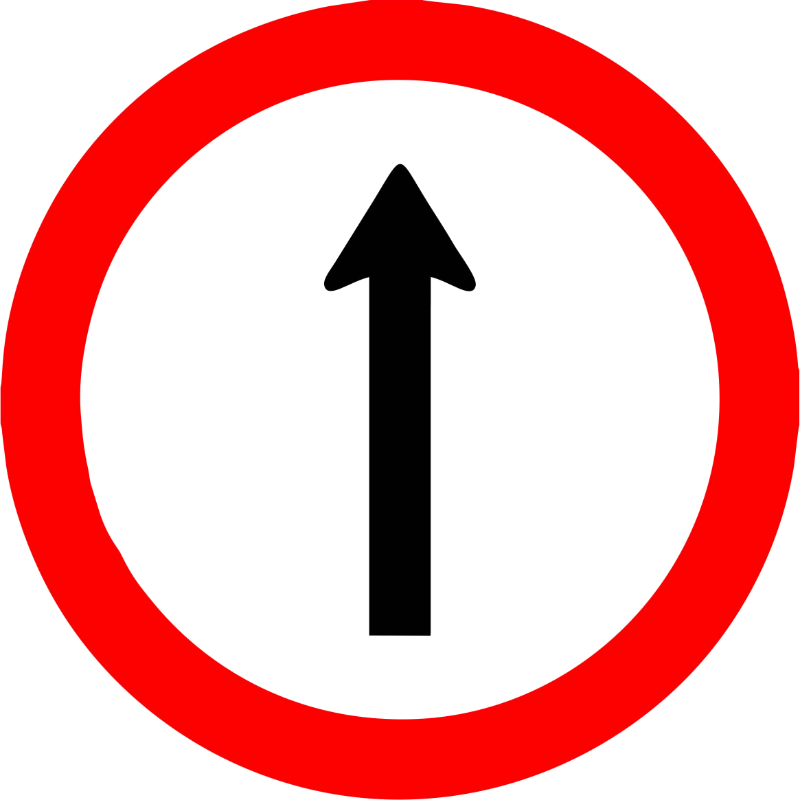 Geradeaus - Traffic Clipart (1165x1164), Png Download
