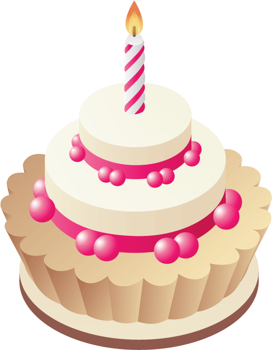 Cute Birthday Cupcake Clip Art - 1st Birthday Cake Gif - Png Download (556x700), Png Download