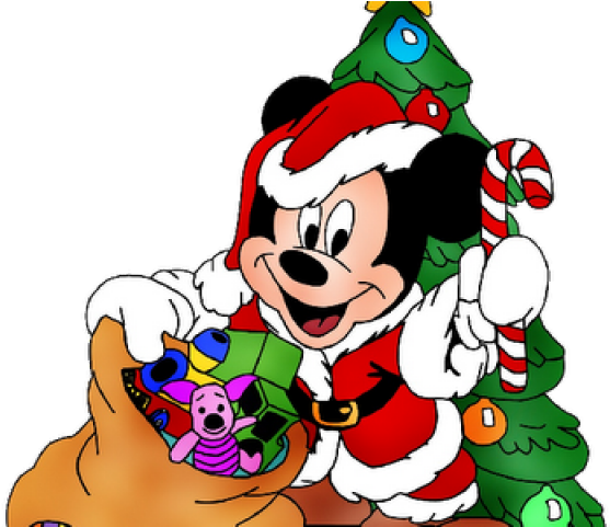 Merry Christmas Clipart Mickey Mouse - Mickey Mouse Christmas Tree