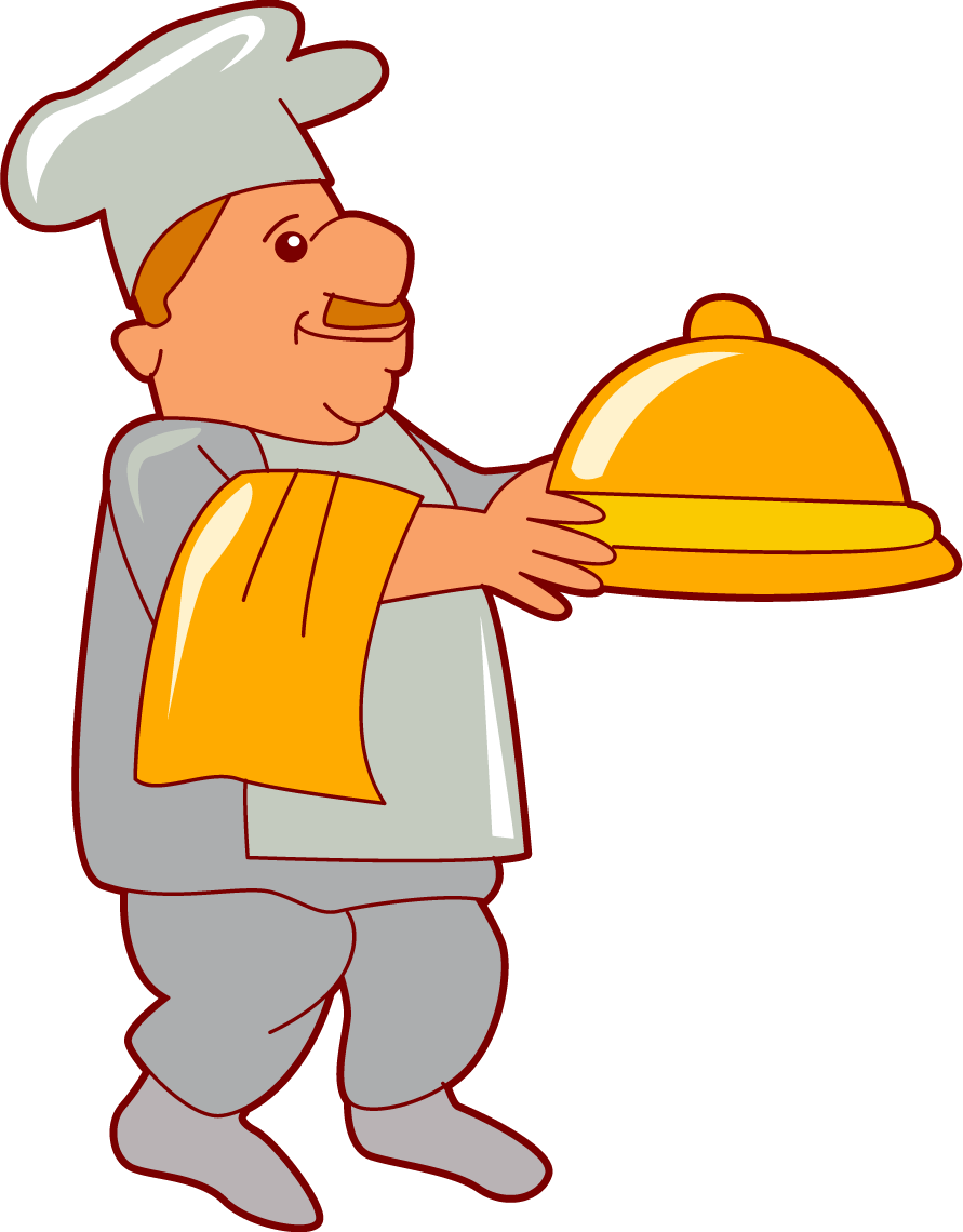 Serving Platter - Chef Clipart No Background - Png Download (891x1140), Png Download