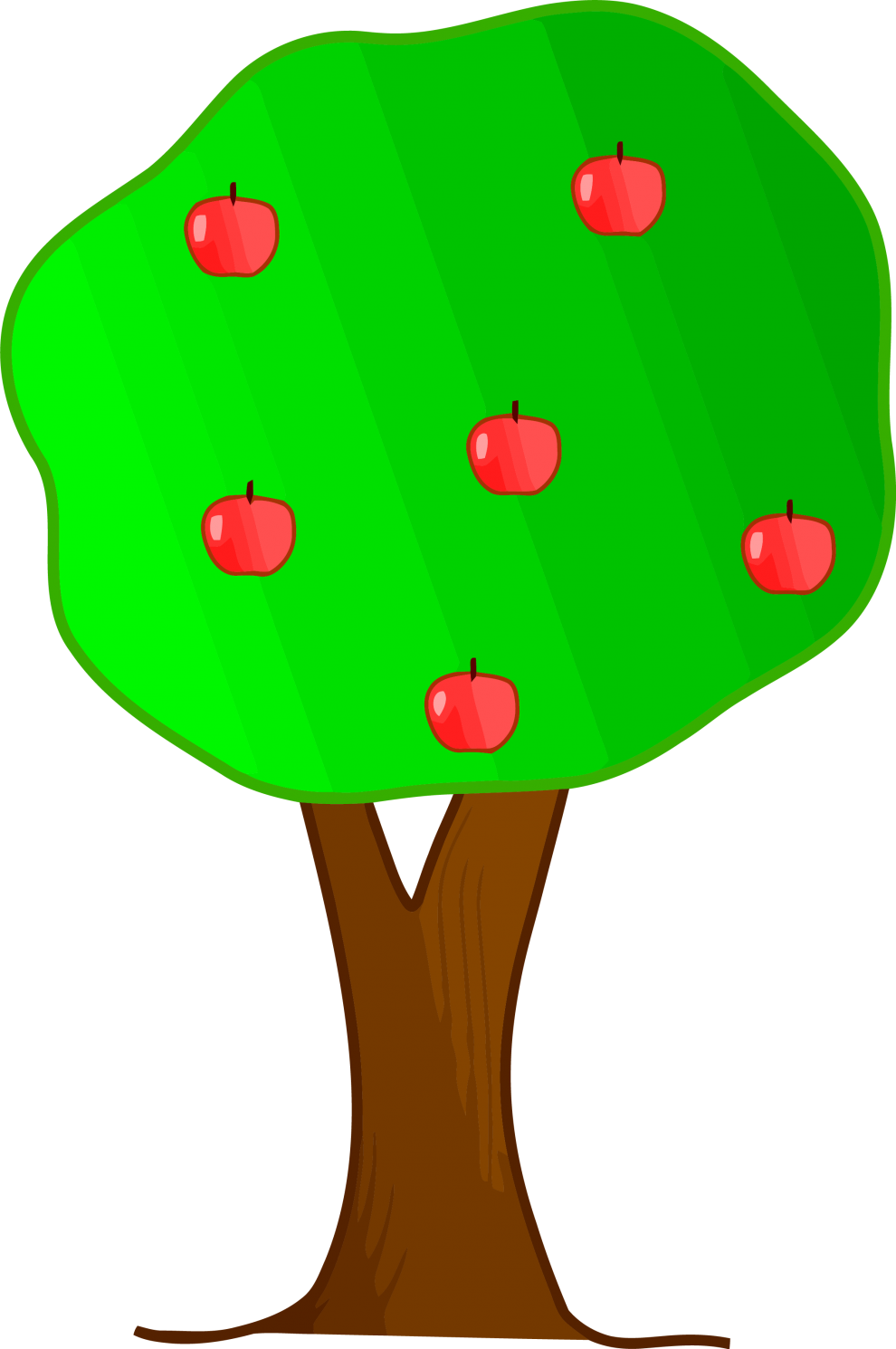 Cartoon Tree Images 15, Buy Clip Art - Cartoon Tree With Apples - Png Download (478x720), Png Download
