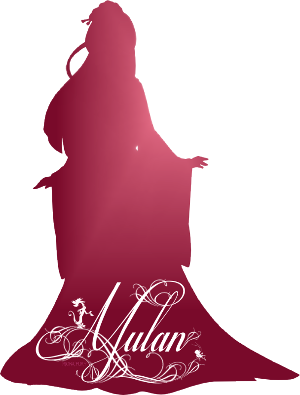 Disney Princess Photo - Disney Princess Silhouette Mulan Clipart (608x800), Png Download