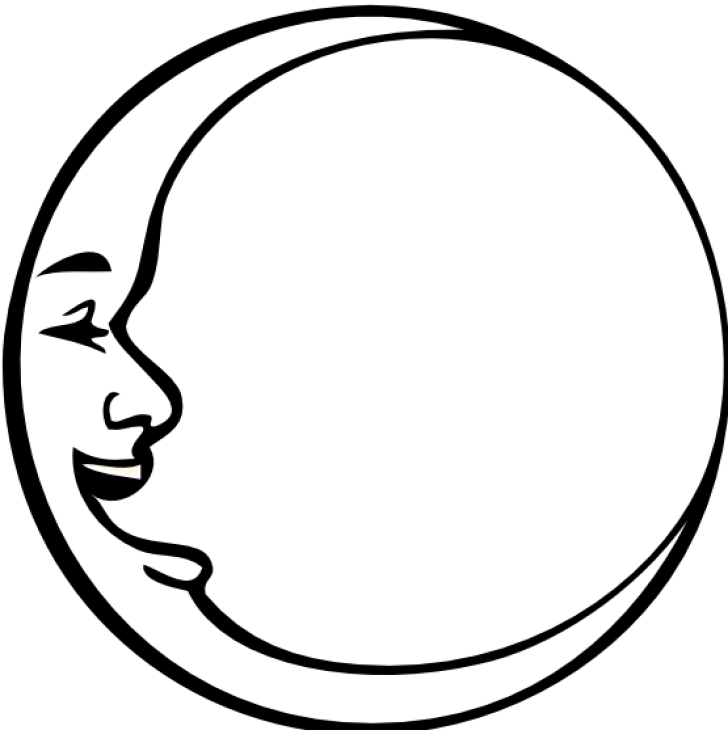 Permalink To Moon Clipart Black And White - Moon Clipart Black And White - Png Download (728x730), Png Download