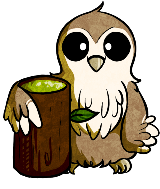 Little Owl With A Beer By Vishnya - Illustration Clipart (894x894), Png Download