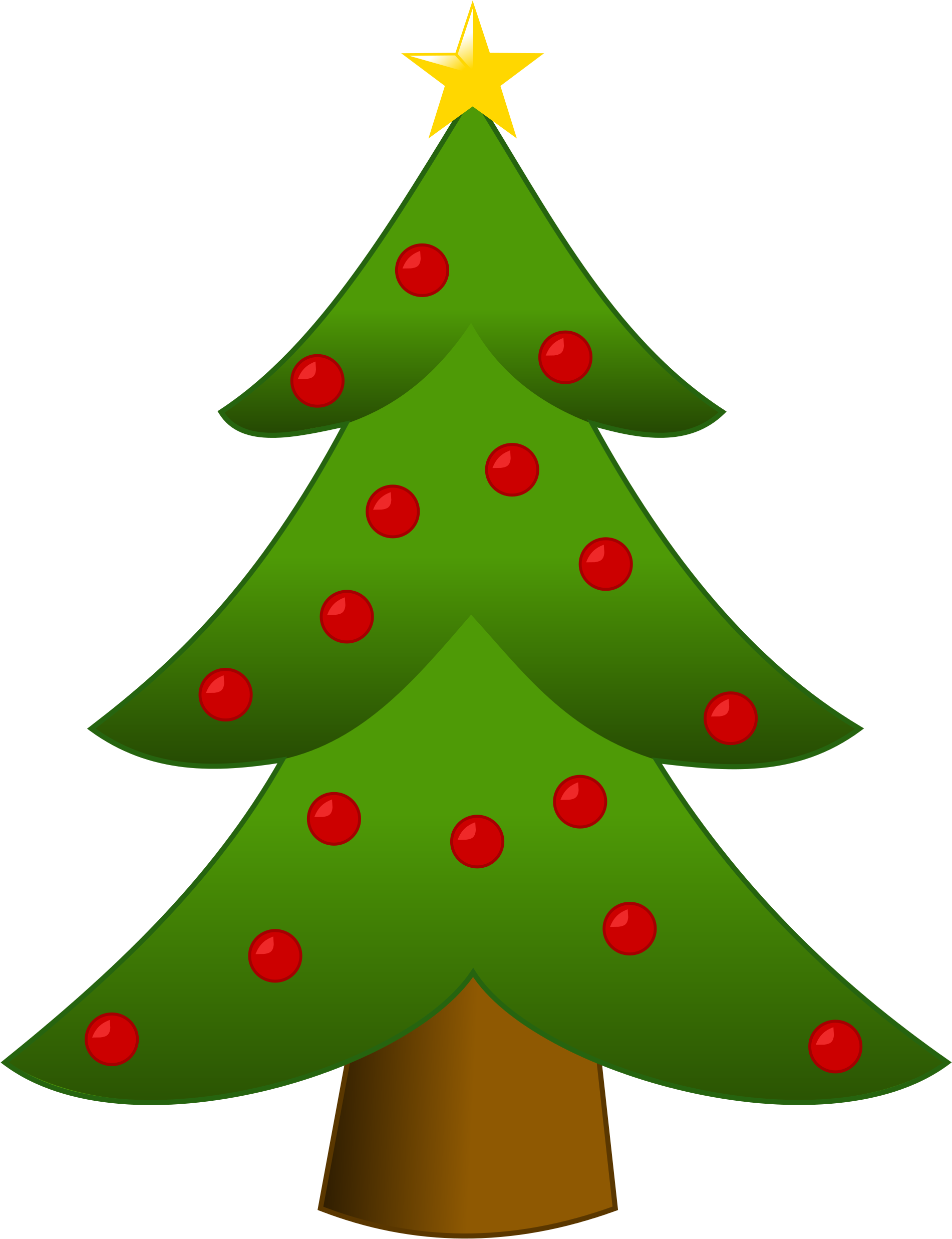 Art Christmas Tree 8, Buy Clip Art - Simple Christmas Tree Clipart - Png Download (2000x2549), Png Download