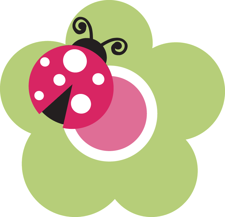 Ladybug On Flower-2 Curtains Clipart Ladybird Beetle - Ladybug On Flower Clipart - Png Download (741x714), Png Download