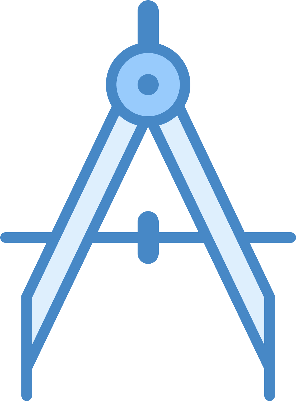 Drawing Compass Icon - Compass Icon Png Clipart (1600x1600), Png Download