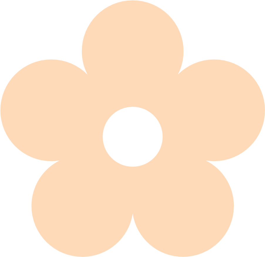 Color Peach - Simple Flower Drawing With Color Clipart (999x990), Png Download