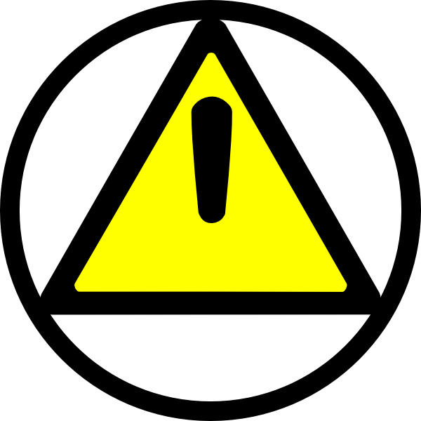 Warning Clip Art At Clker Com Vector Clip Art Online - Factor De Riesgo Dibujo Png Transparent Png (600x600), Png Download