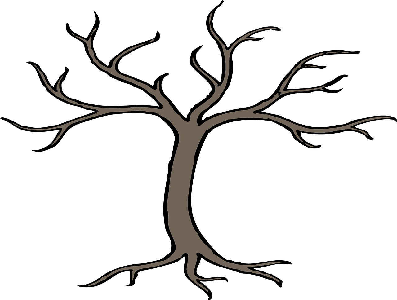 Dead Tree Cartoon 5, Buy Clip Art - Barren Tree - Png Download (952x720), Png Download