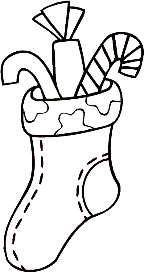 Clip Art Free Download Christmas Stocking Clipart Black - Bota De Navidad Dibujo - Png Download (490x887), Png Download