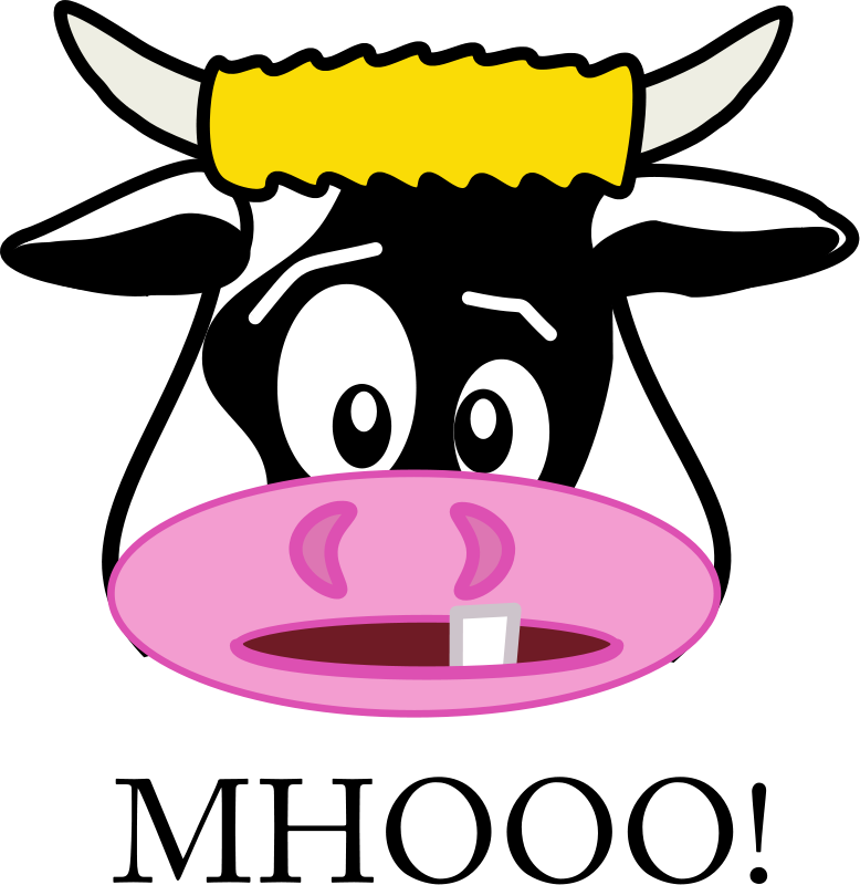 Ooo Clip Art Download - Funny Cartoon Cow Face - Png Download (778x800), Png Download