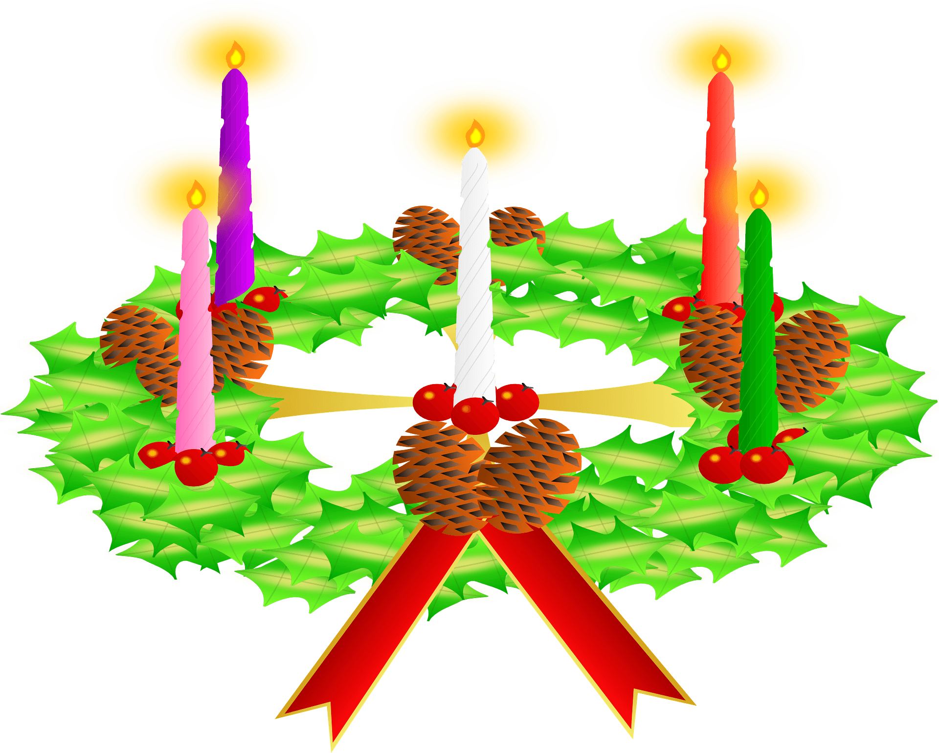 Snow Candle Cliparts 28, Buy Clip Art - First Sunday Advent Wreath Clipart - Png Download (897x720), Png Download