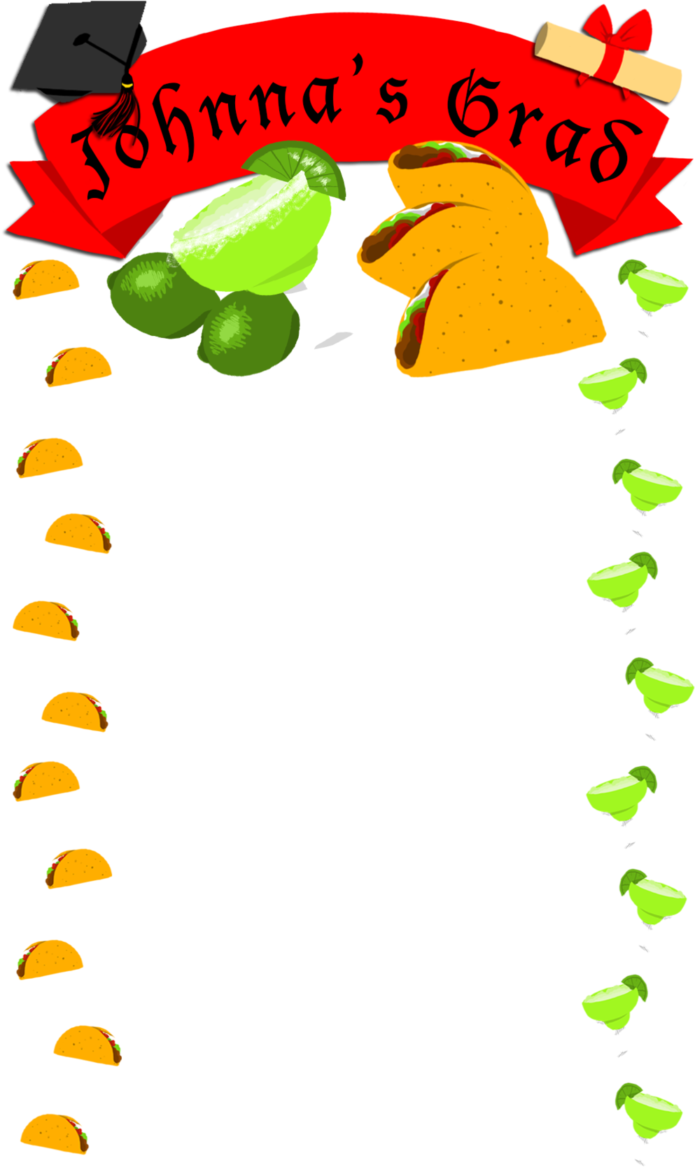 Johnna's Graduation Party Clipart (1000x1778), Png Download