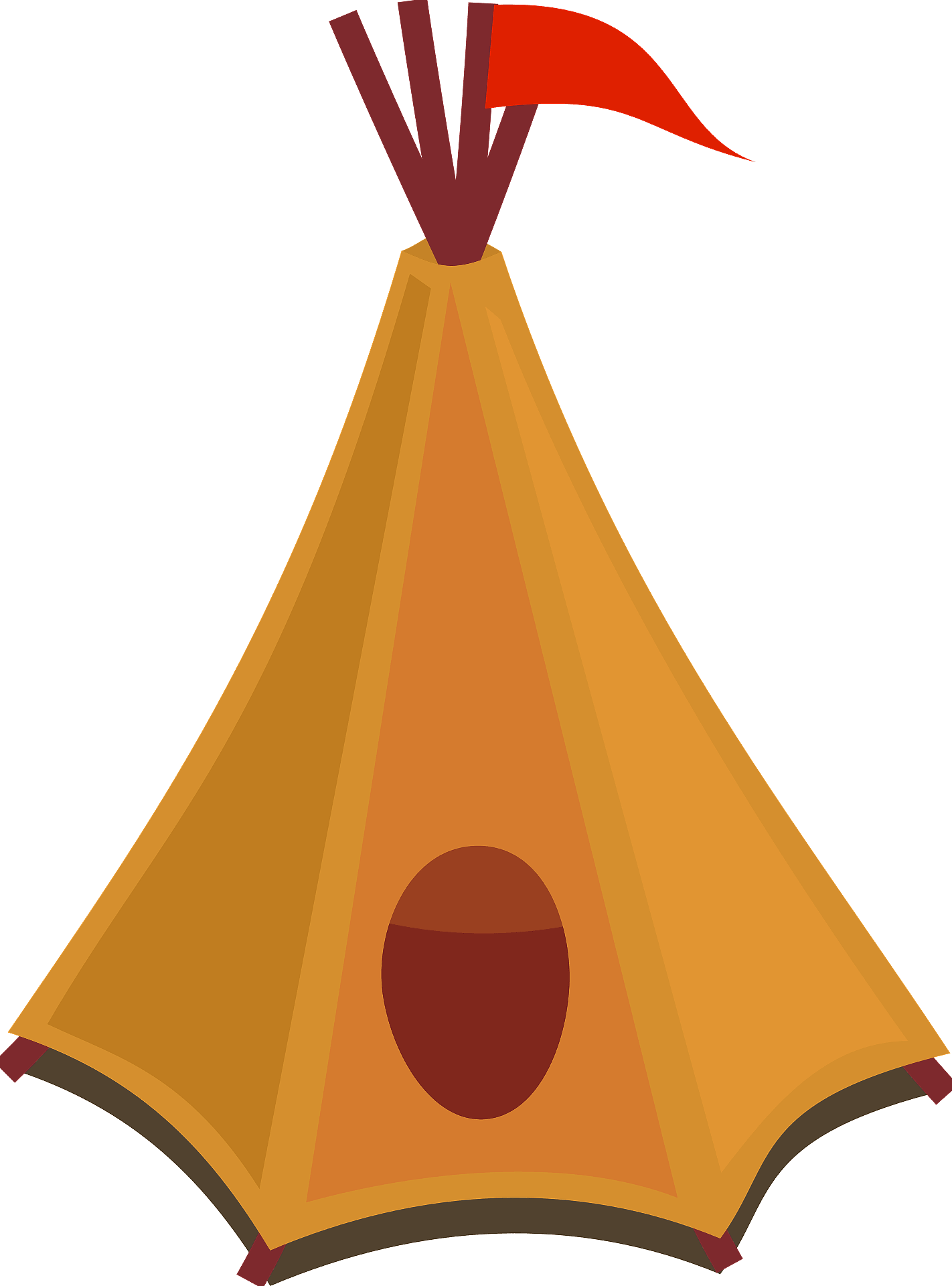 Cartoon Tent Clipart (593x800), Png Download
