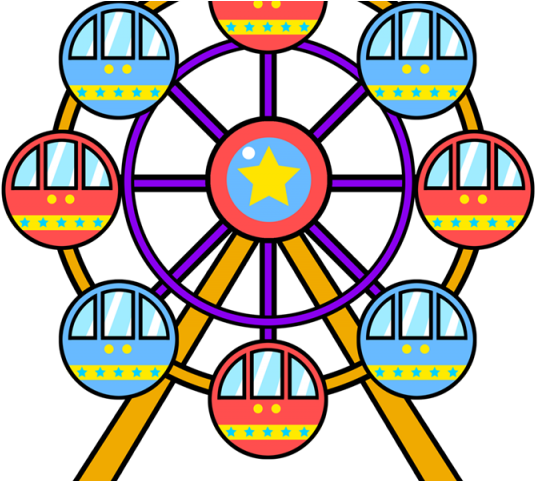 Amusement Park Clipart Clip Art - Cartoon Ferris Wheel Clipart - Png Download (640x480), Png Download