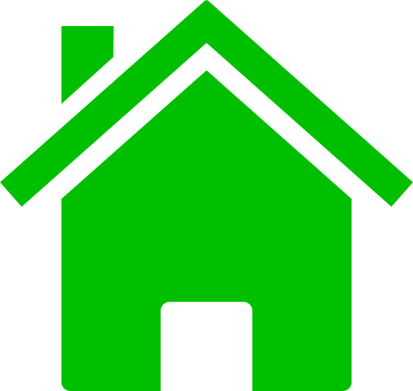 House Icon Clip Art - Home Icon Png Green Transparent Png (600x568), Png Download